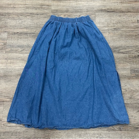 J. Jill Denim Maxi A-Line Skirt - Picture 2 of 7